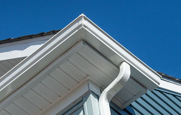 Corner of Roof With Gutters